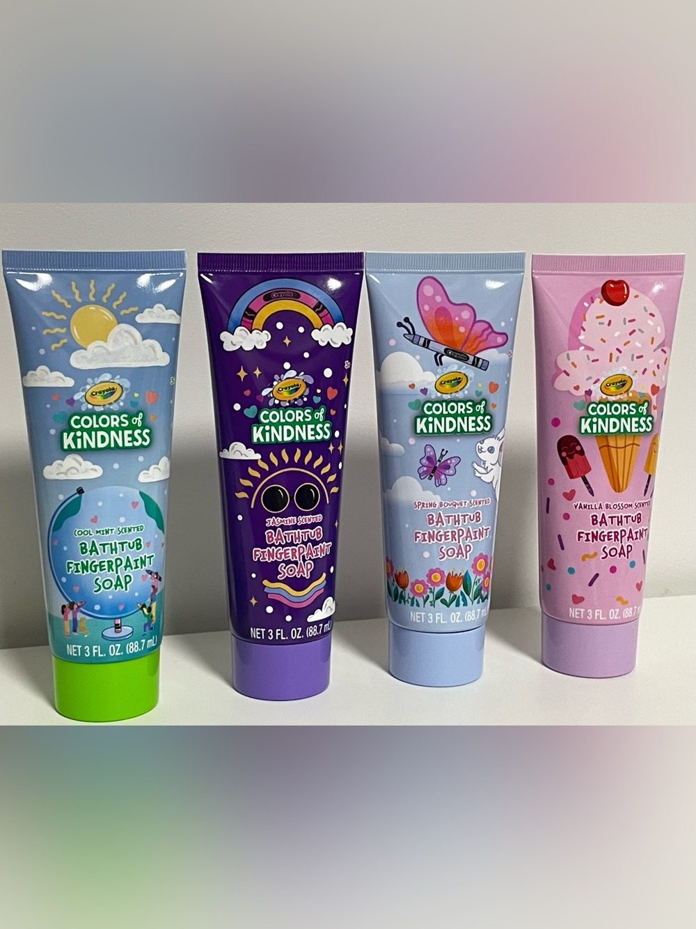 Crayola Colors of Kindness Bathtub Fingerpaint Soap - Purple & Light Blue